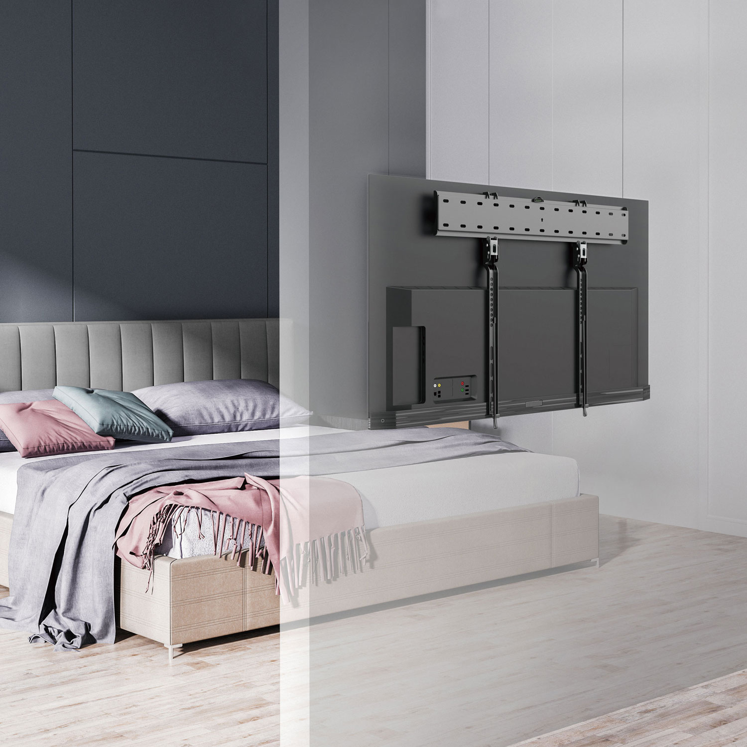 Väggfäste TV LogiLink 43-80 tum Fast Ultra Slim 18 mm