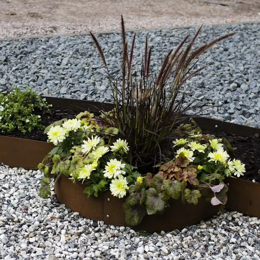 Planteringskant Flexigarden Corten Övergång