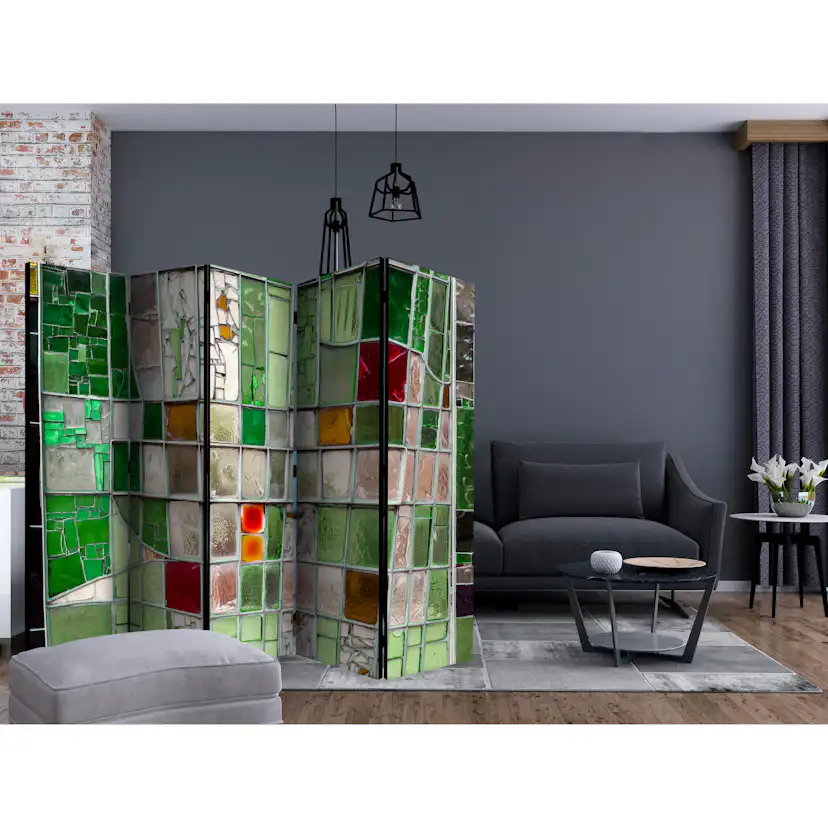 Rumsavdelare Arkiio Emerald Stained Glass II 225x172 cm