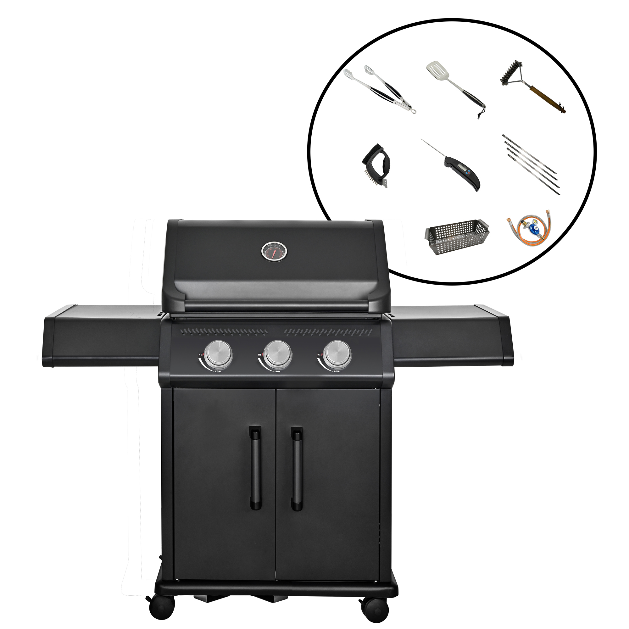 Gasolgrill Bluegaz X300 Paket Med Regulator & Grillset M