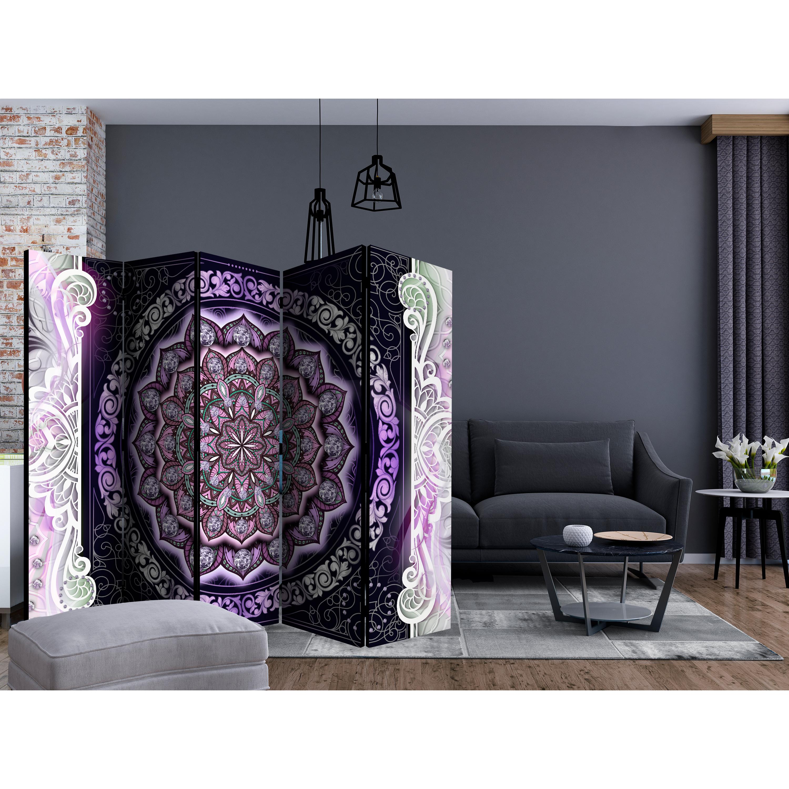 Rumsavdelare Arkiio Round Stained Glass Violet II 225x172 cm