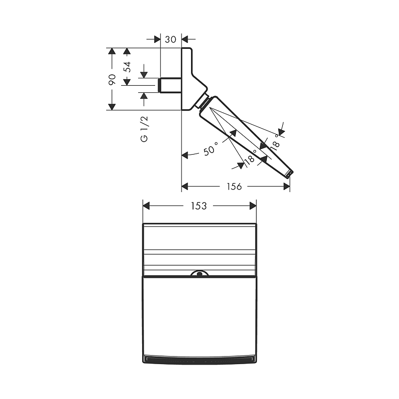 Huvuddusch Hansgrohe Raindance Rainfall 150