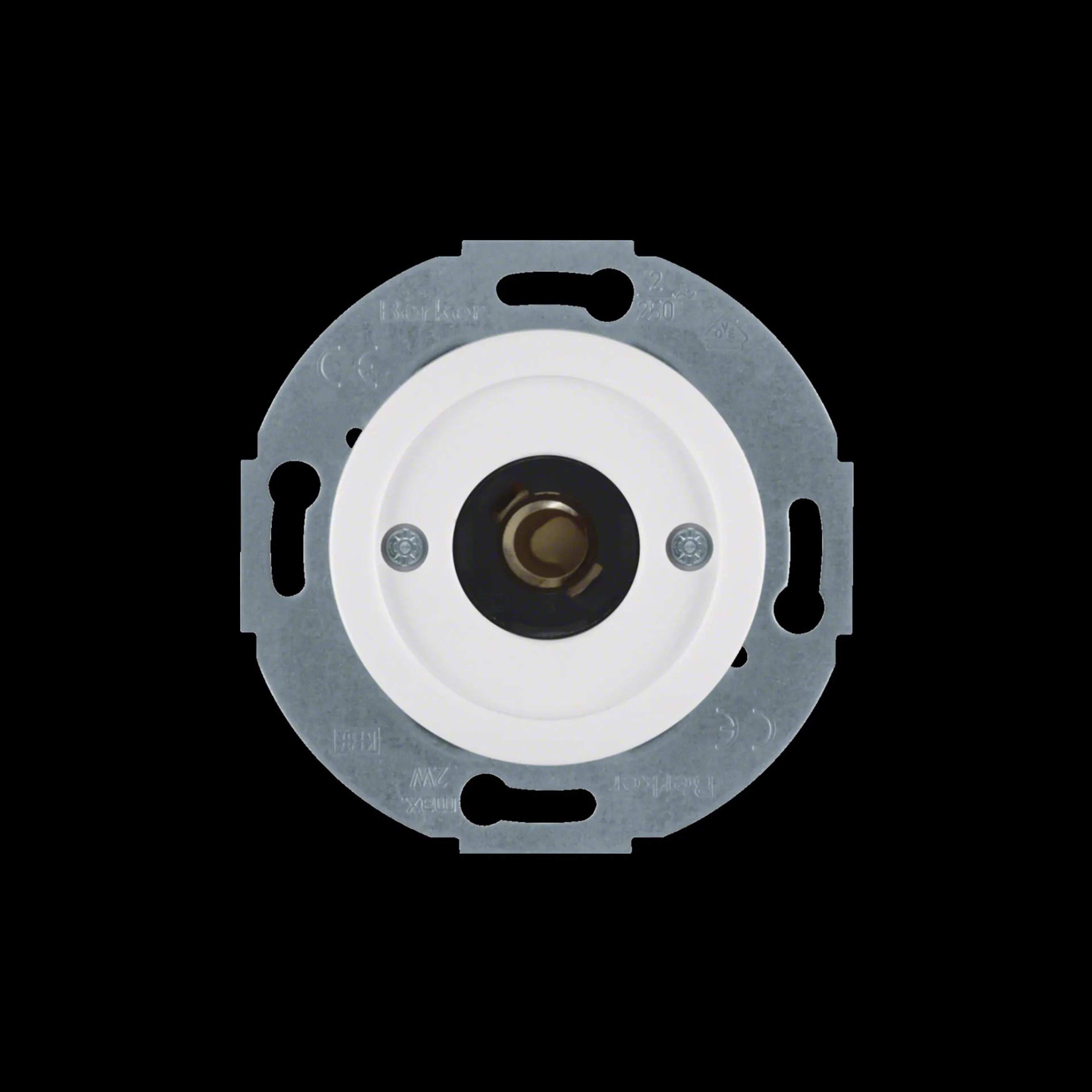 Tryckknapp Hager 1-polig Insats utan Klor Återfjädrande för Signallampa E10 2 A 2 W Serie 1930