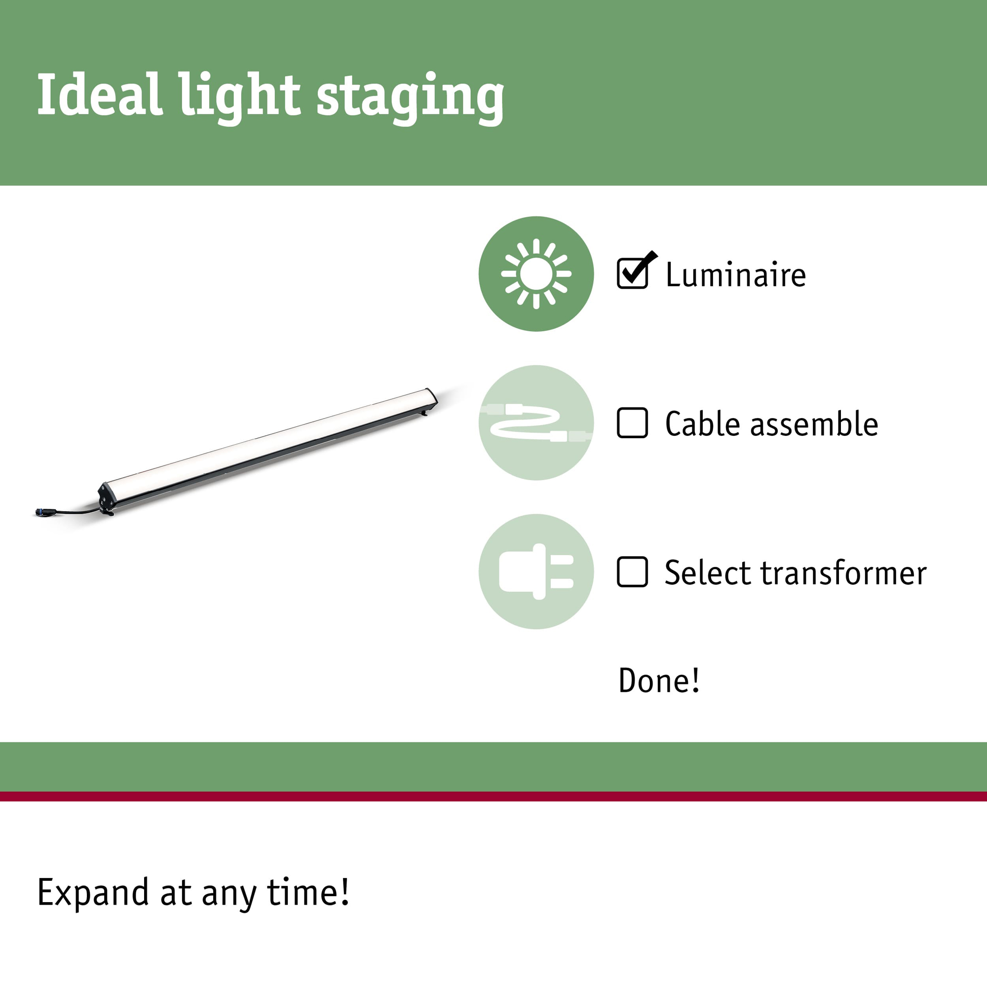 Markbelysning Paulmann Plug & Shine LED-Ljuslist IP67 24V