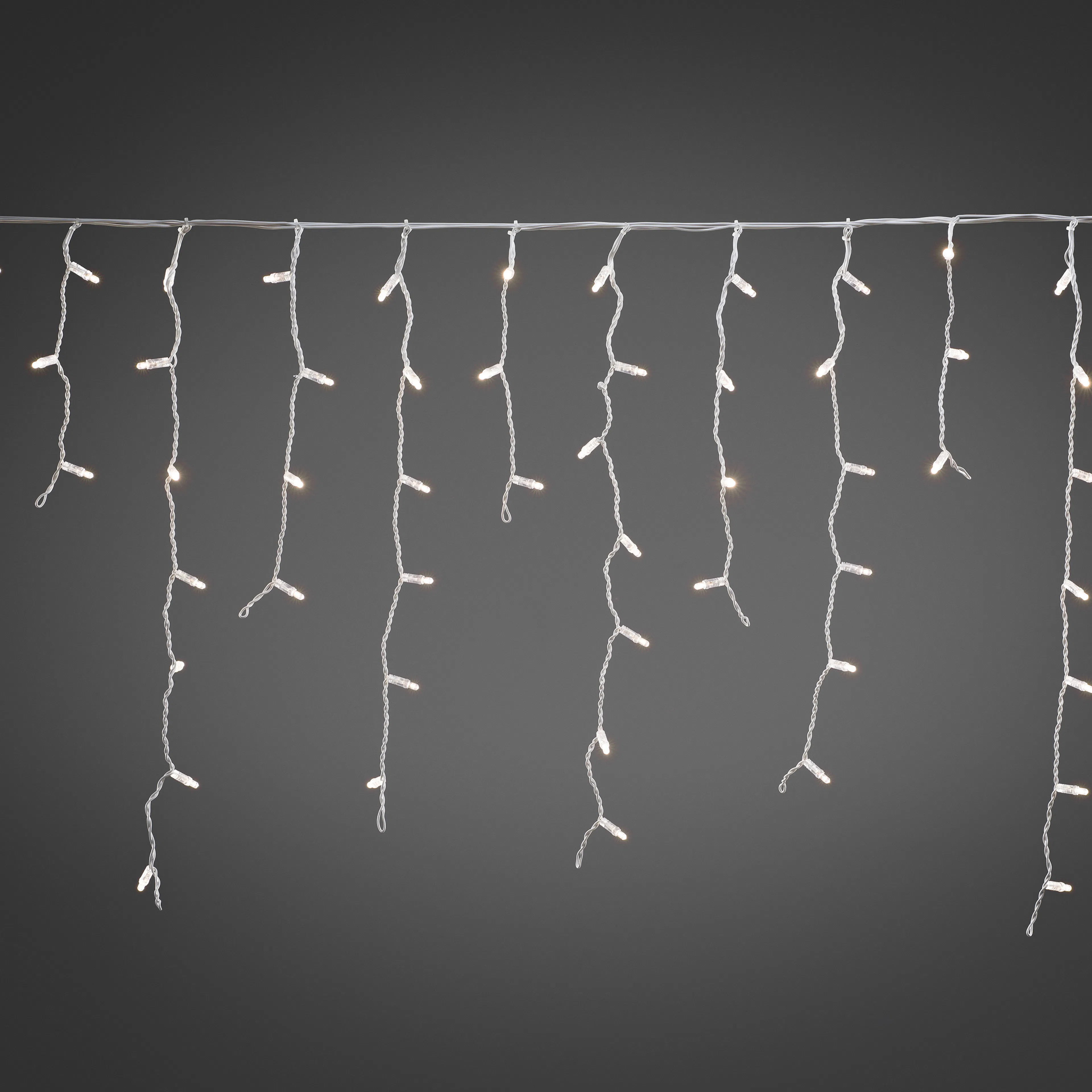 Startset istapp 100 LED Vit kabel
