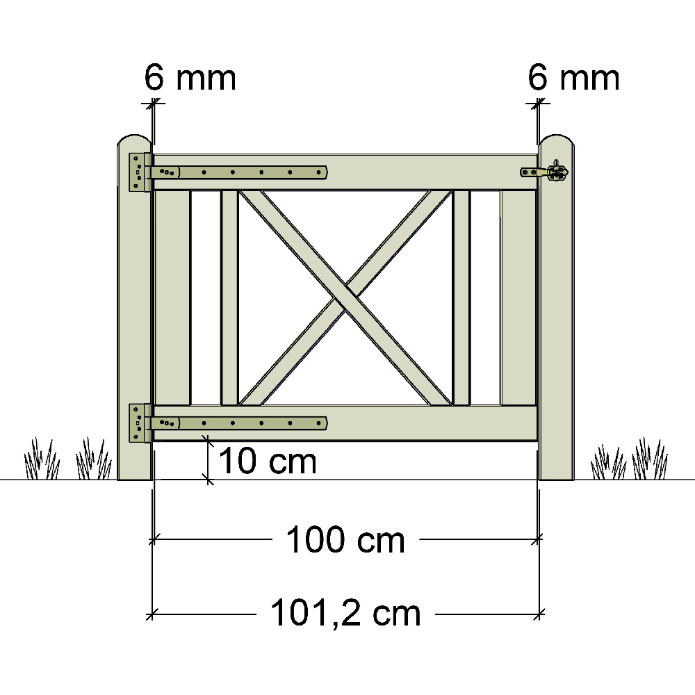 Enkelgrind PLUS Rom inkl. Beslag