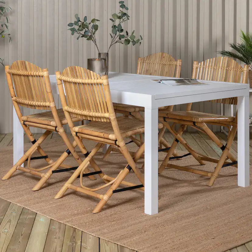 Matgrupp Venture Home Marbella med 4 Cane Stolar