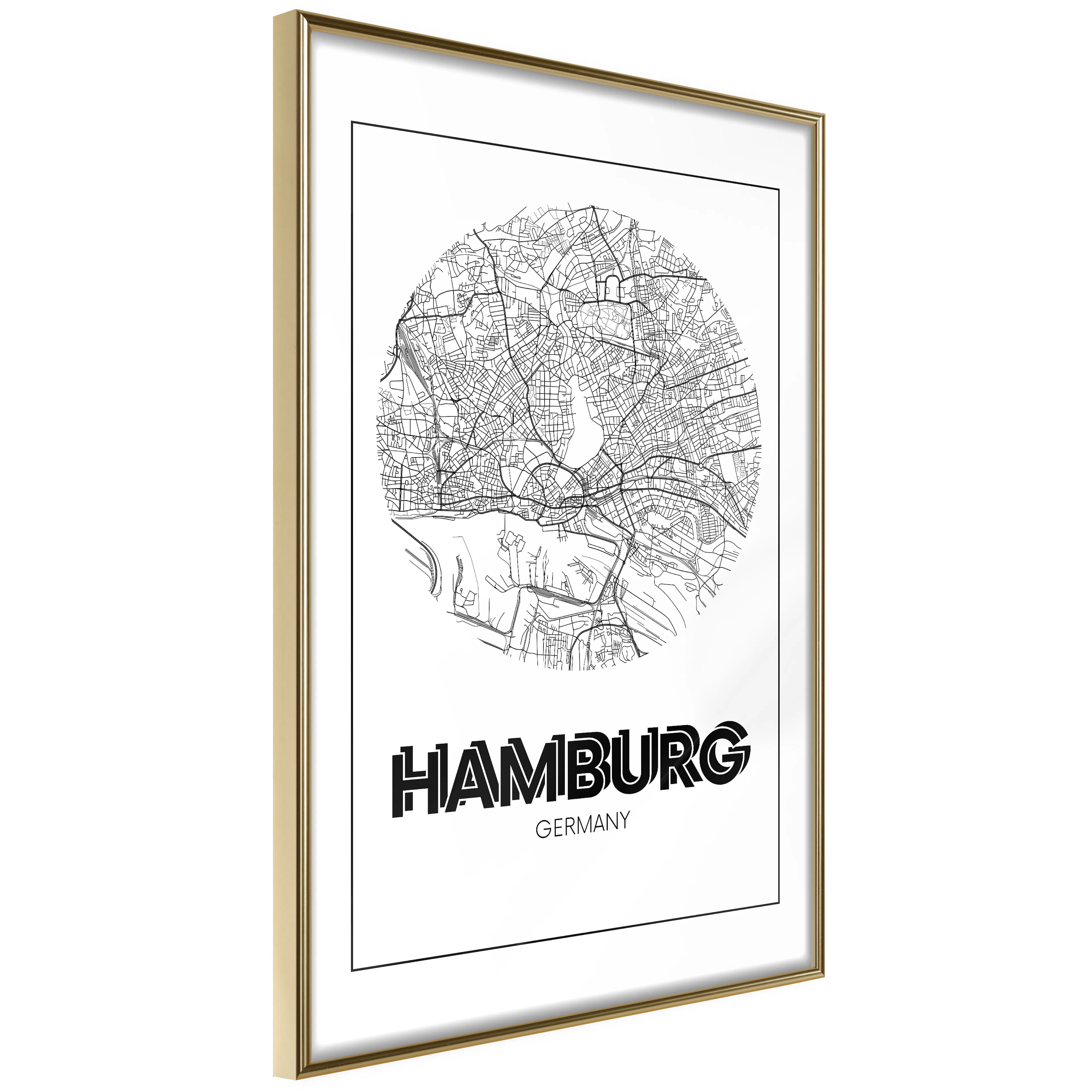 Poster Artgeist Affisch Retro Hamburg