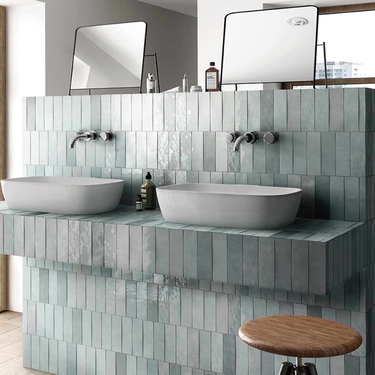 Kakel Tenfors Creativa Aqua Blank 6,5x20