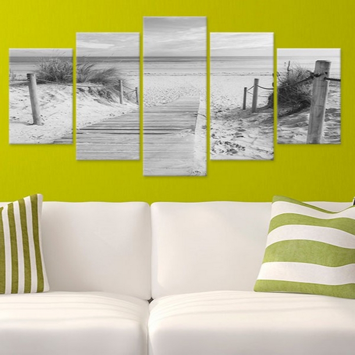 Tavla Arkiio Morning On The Beach  Svart och Vit