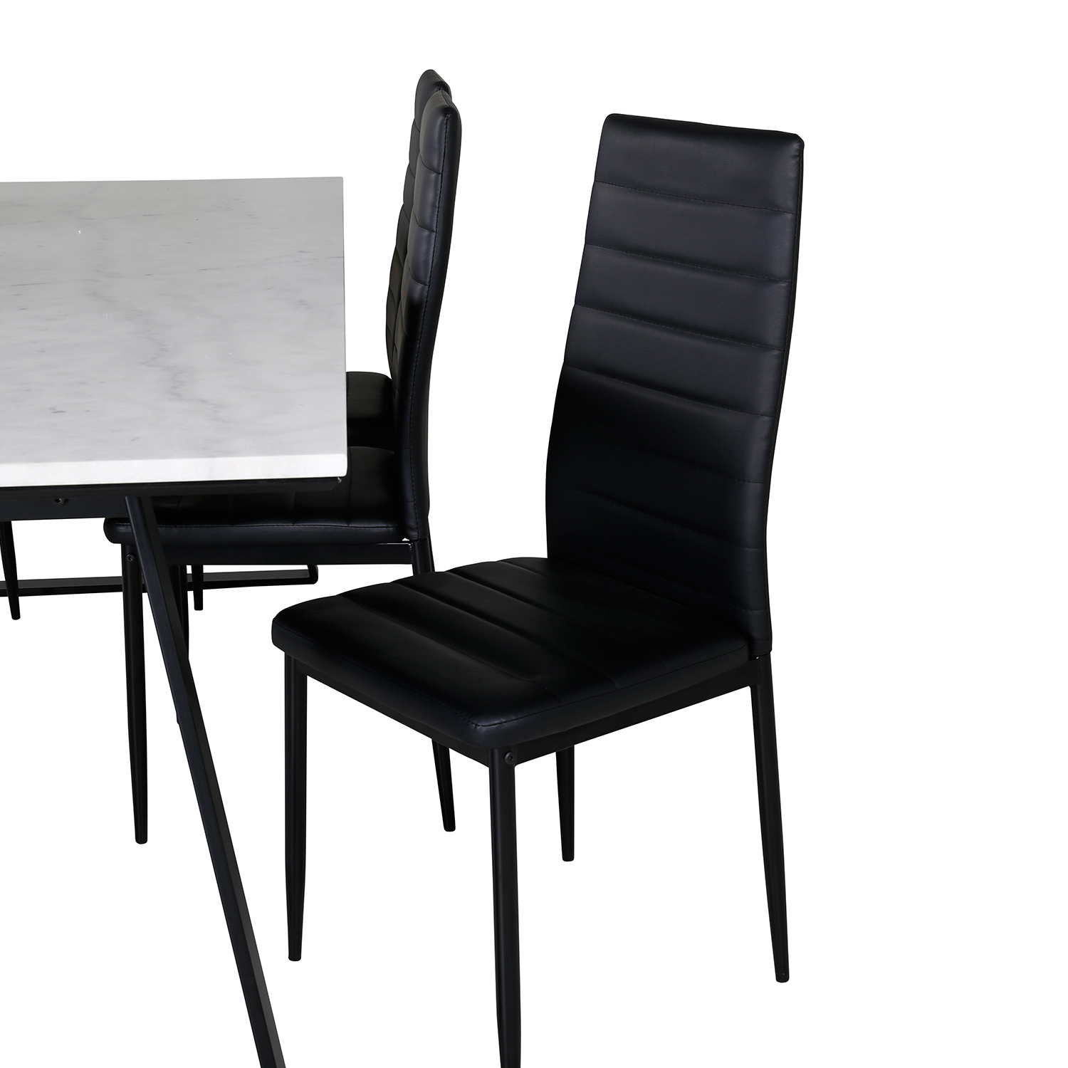 Matgrupp Venture Home Estelle med 6 Sly Stolar Konstläder