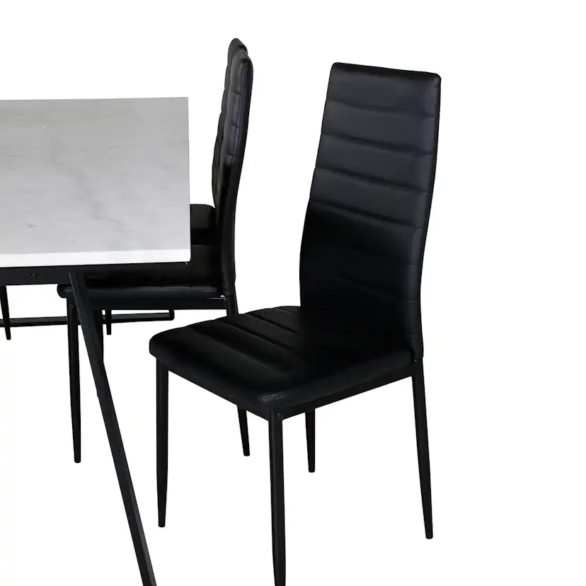 Matgrupp Venture Home Estelle med 6 Sly Stolar Konstläder