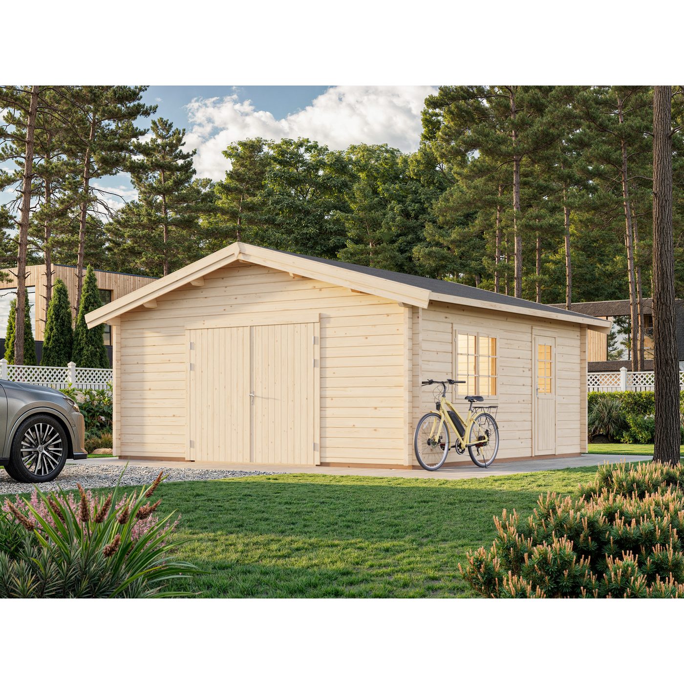 Garage Palmako Roger med Garagedörr 29,2 m2