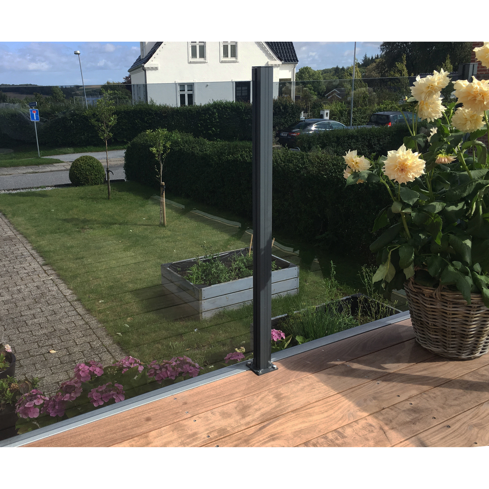 Staket Hortus Glas Med Aluminiumskena 1500x950