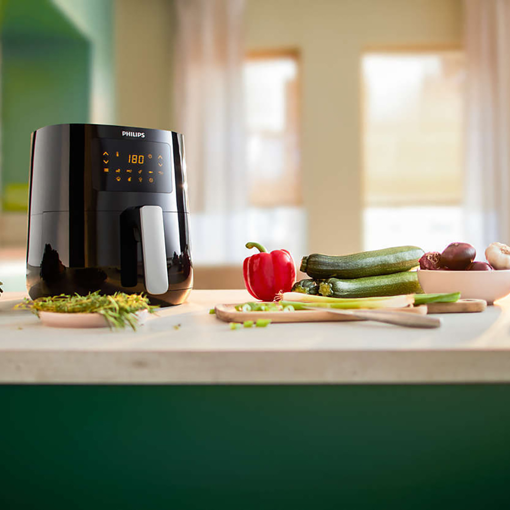 Airfryer Philips HD9252/70 Svart 4,1L med Rapid Air-teknik & Pekskärm