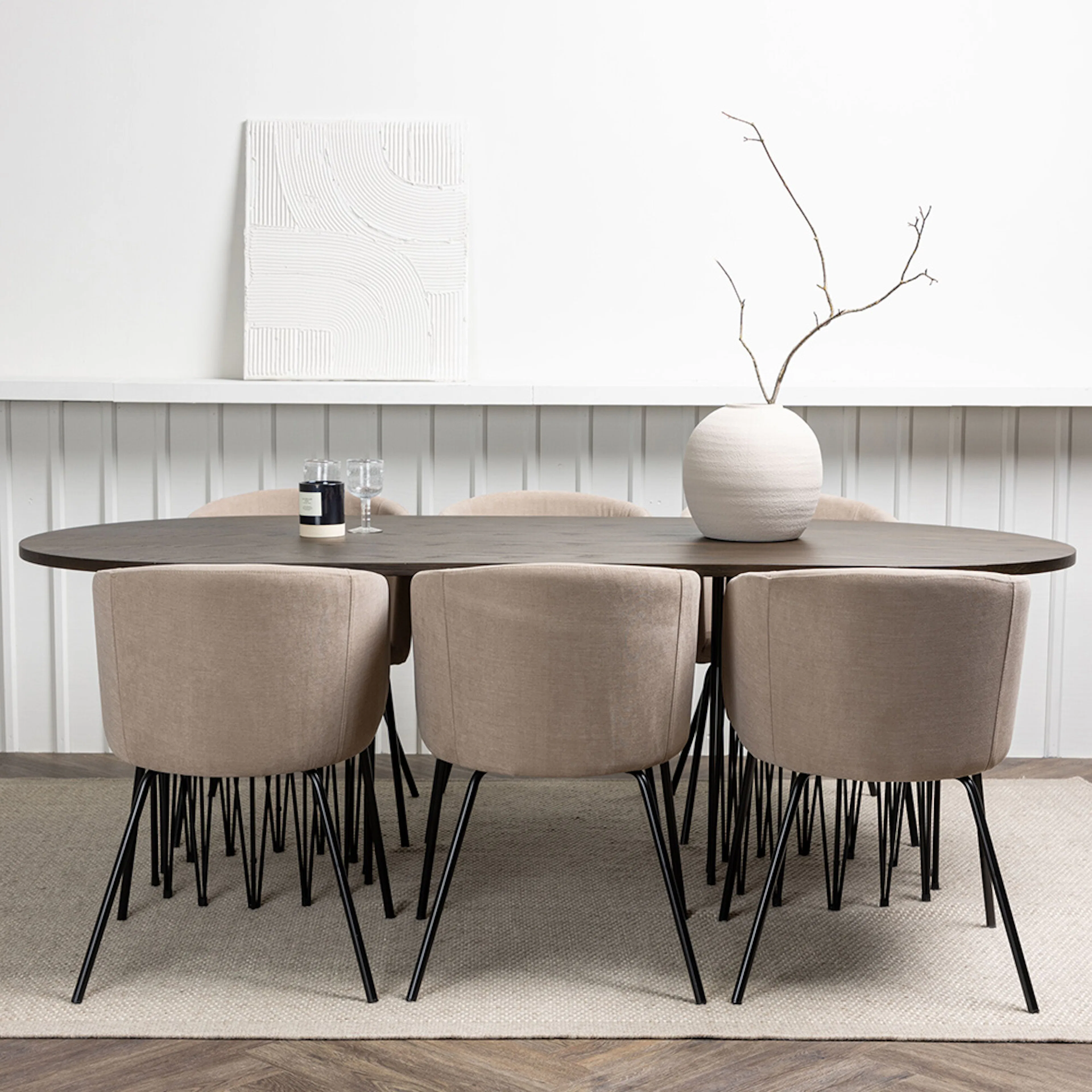 Matgrupp furniture/fashion Stone med 6 Berit Stolar