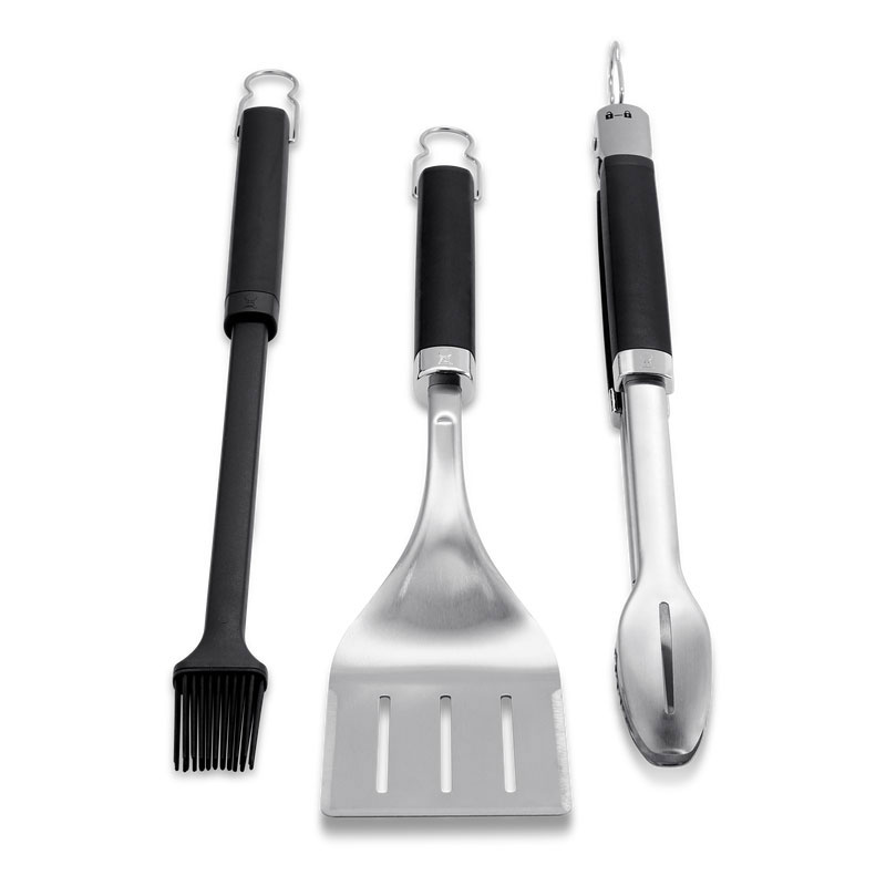 Redskapsset Weber Precision 3-delar: Grillspade, Tång & Pensel
