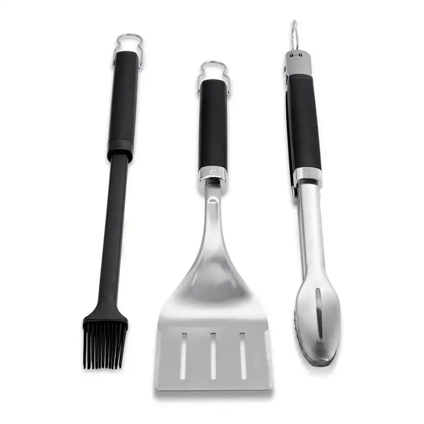 Redskapsset Weber Precision 3-delar: Grillspade, Tång & Pensel