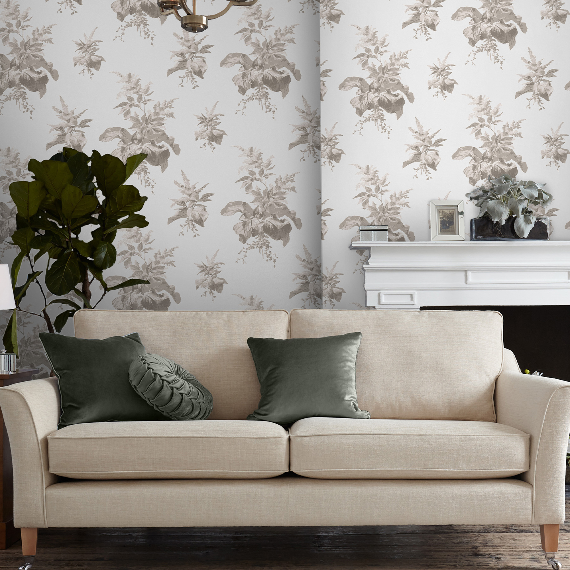 Tapet Laura Ashley Narberth Dove Grå 119850
