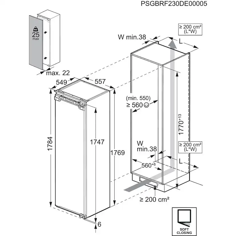 Integrerad Frysskåp Electrolux EUN7NE18C med No Frost och FastFreeze