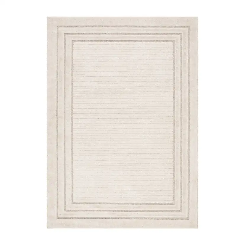 Ryamatta KM Carpets Nature Frame Modern Creme Natur Vit
