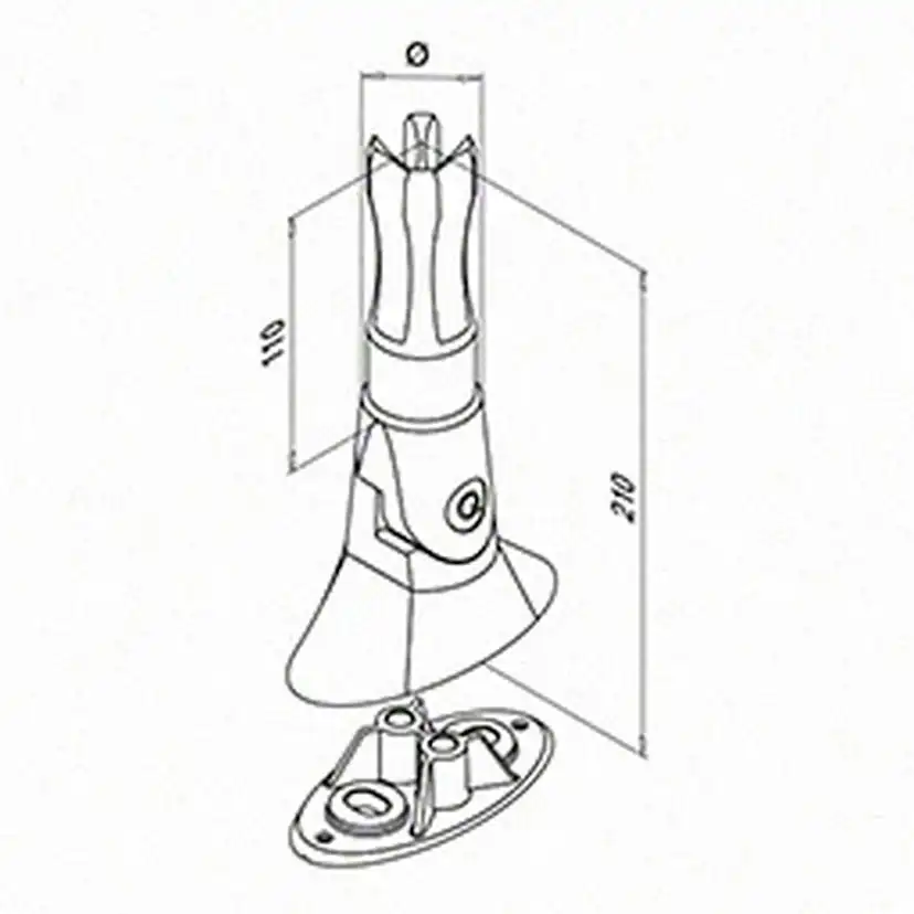 Räckesstolpe Herrljunga Ledstångsfabrik Ställbar Inomhus