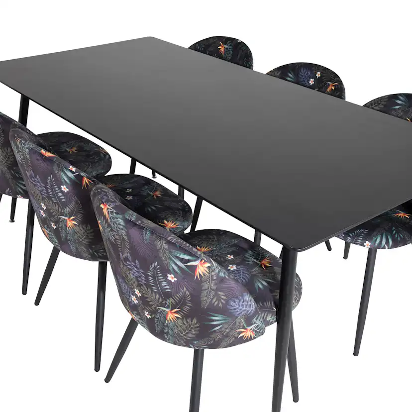 Matgrupp Venture Home Silvia med 6 Valentina Stolar Polyestertyg