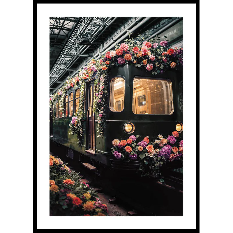Train En Fleurs 30x40 30x40 cm