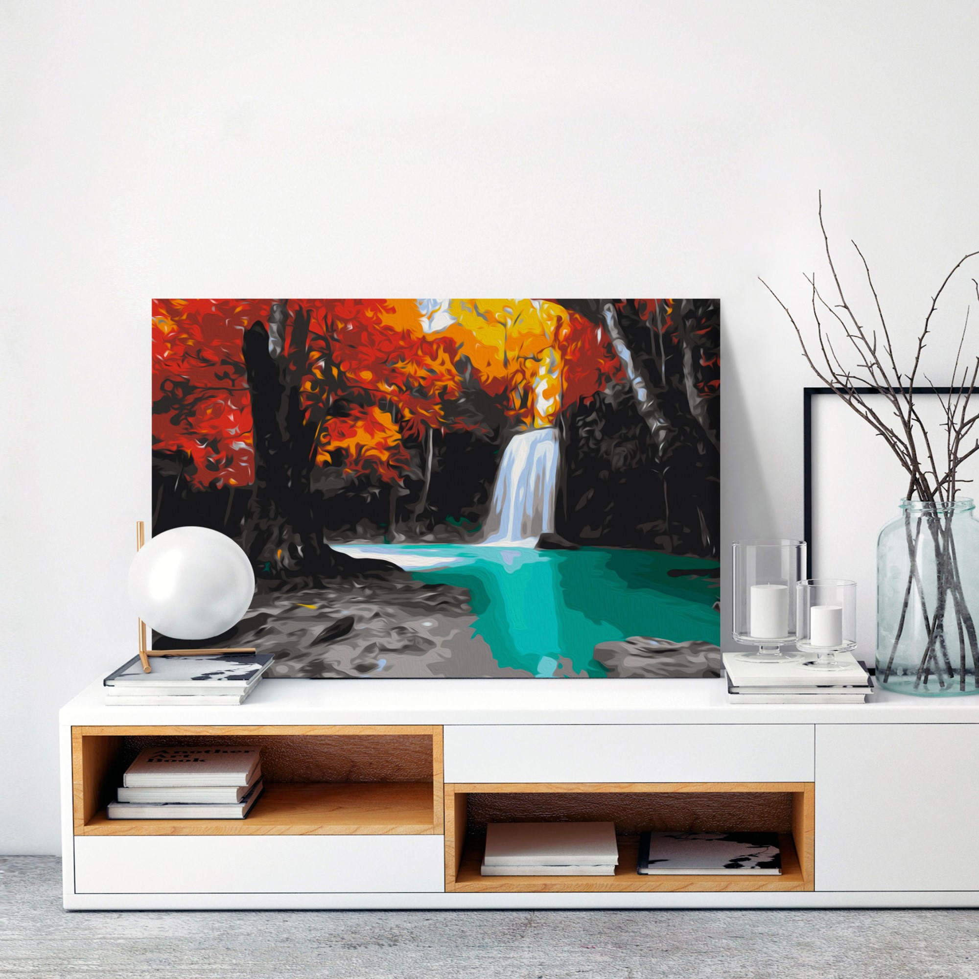 Gör-det-själv Målningar Arkiio Tree at the Waterfall