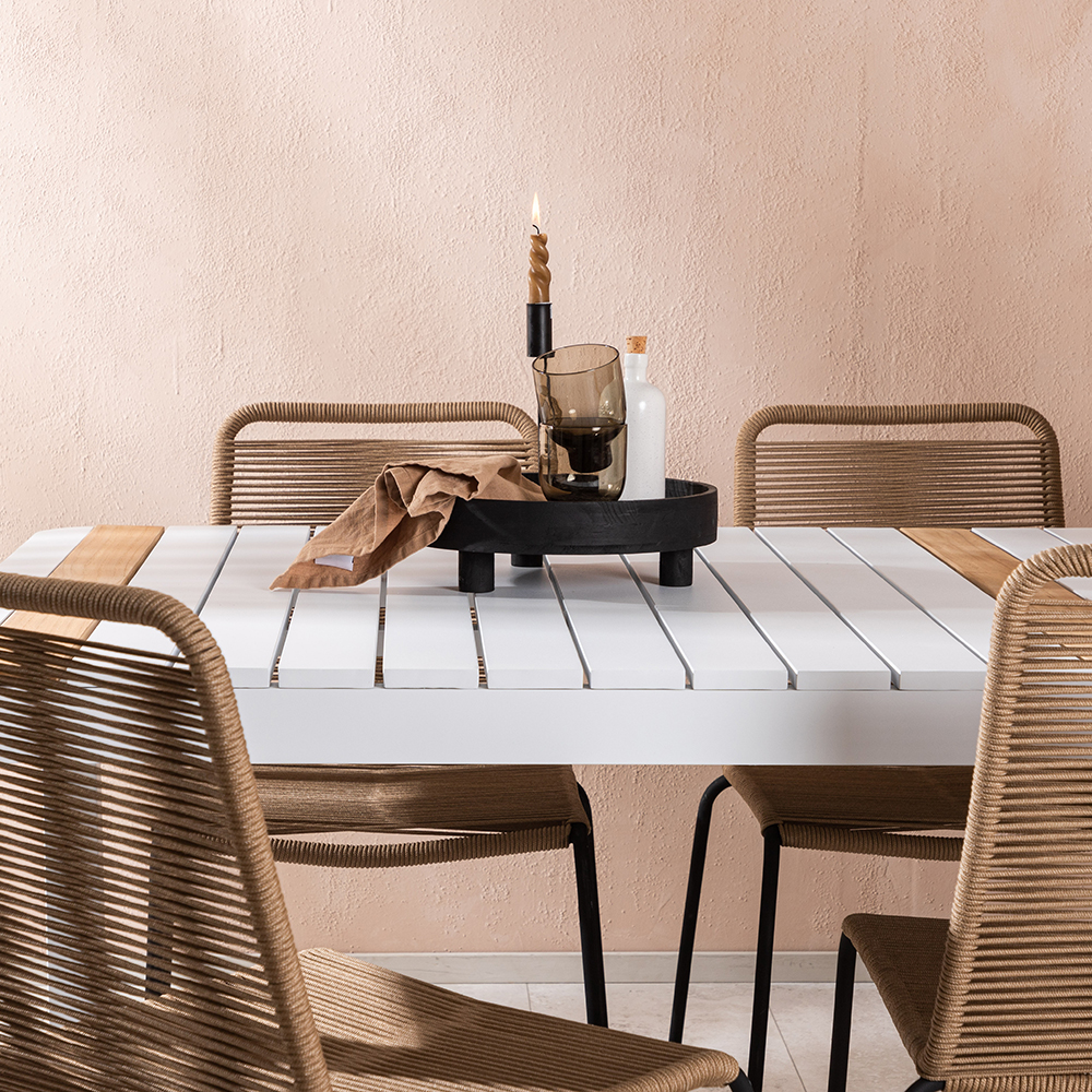 Matgrupp Venture Home Togo 200x100 cm med 6 Lindos Stolar