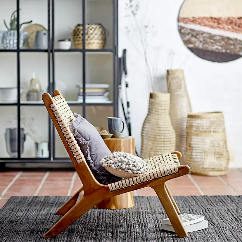 Fåtölj Bloomingville Keila Loungestol i Teak & Rotting