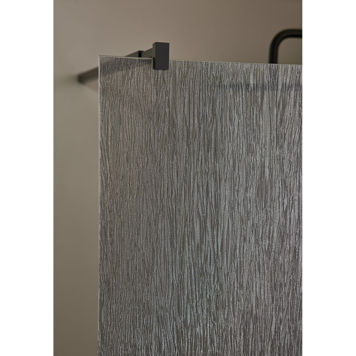 DUSCHVÄGG INFINITY LACE 80 SVART 784x2000, Svart, Lackerad