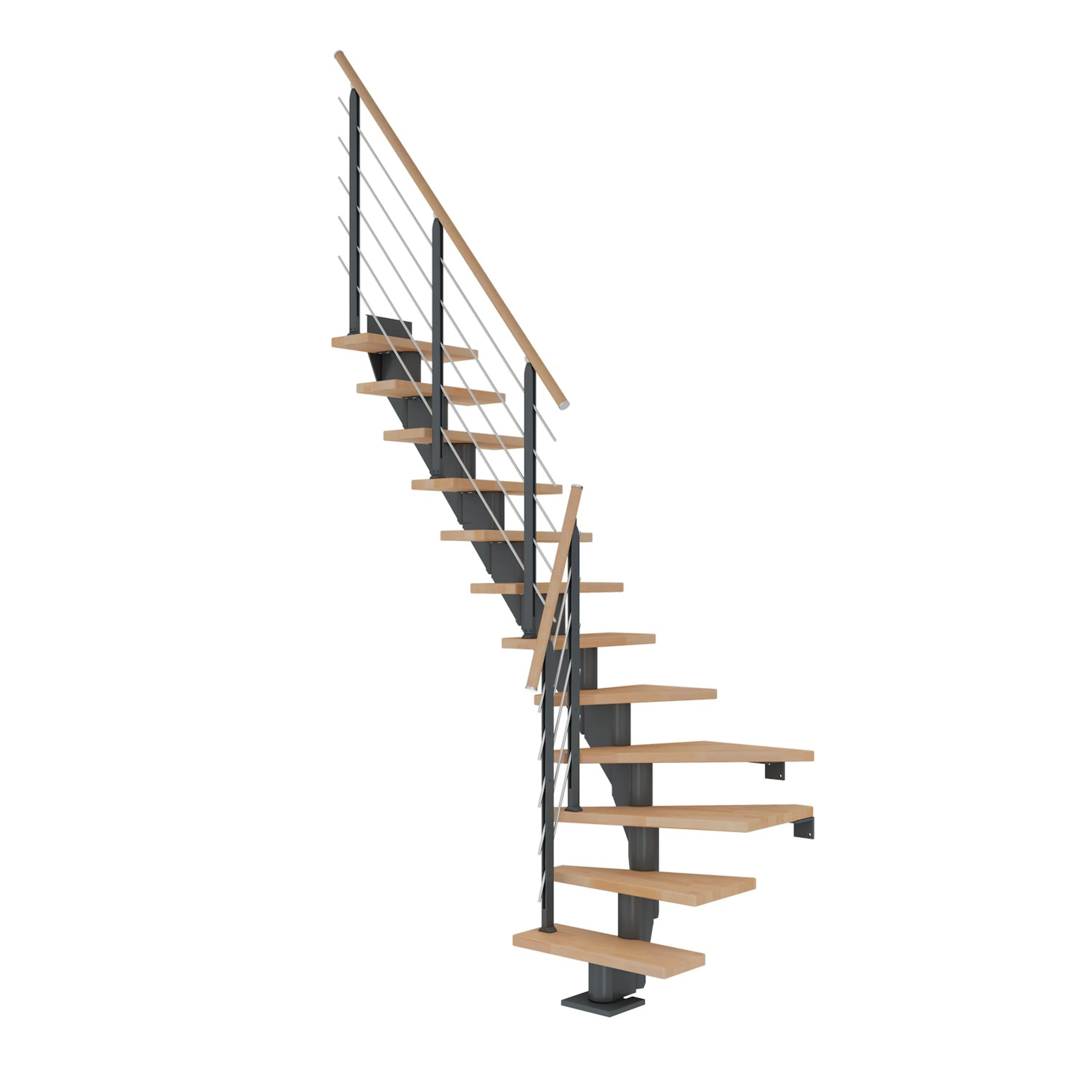 FRANKFURT bok oljad 1/4 antracit DESIGN 12T 65W Antracit, LxB: 2050x690 mm