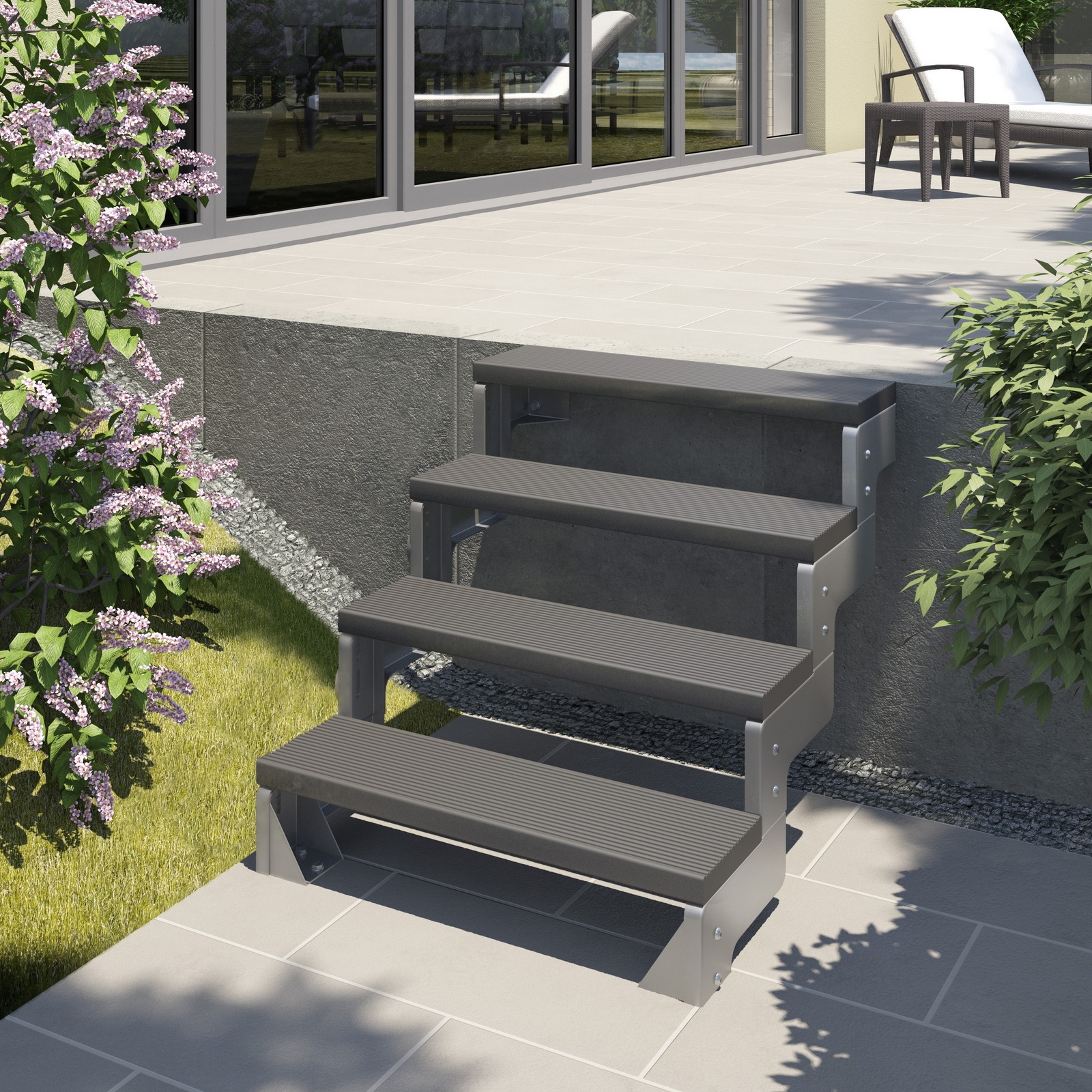 Trädgårdstrappa Dolle Gardentop Trimax utan Räcke