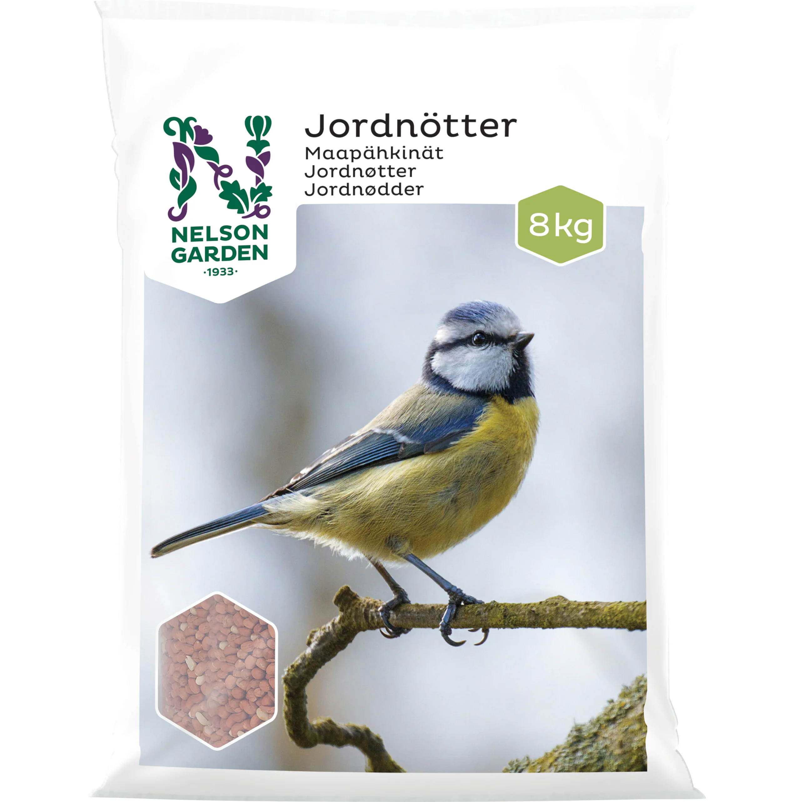 Fågelmat Nelson Garden Jordnötter 8 kg