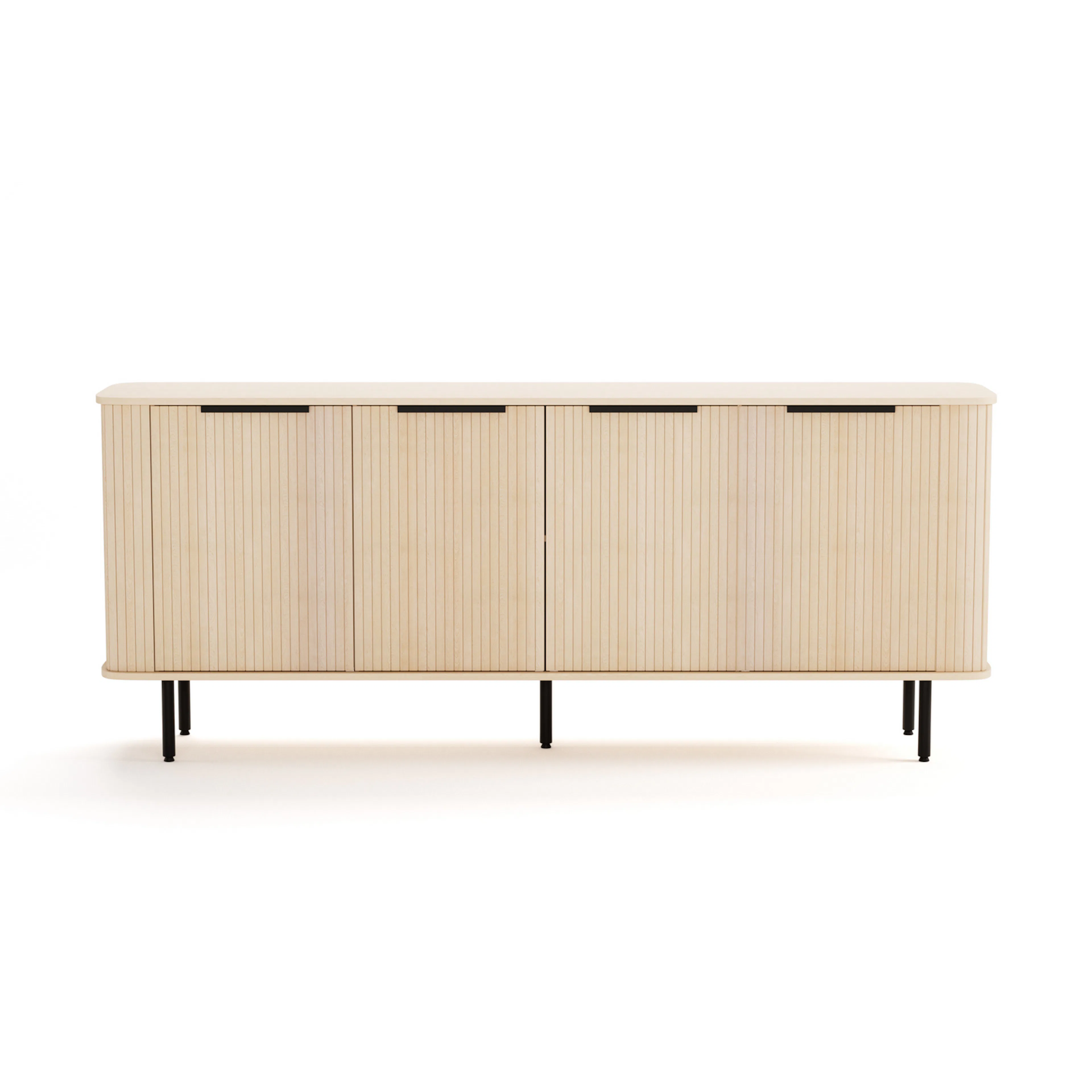Kopparbo Ribbad Sideboard med Förvaring Vit