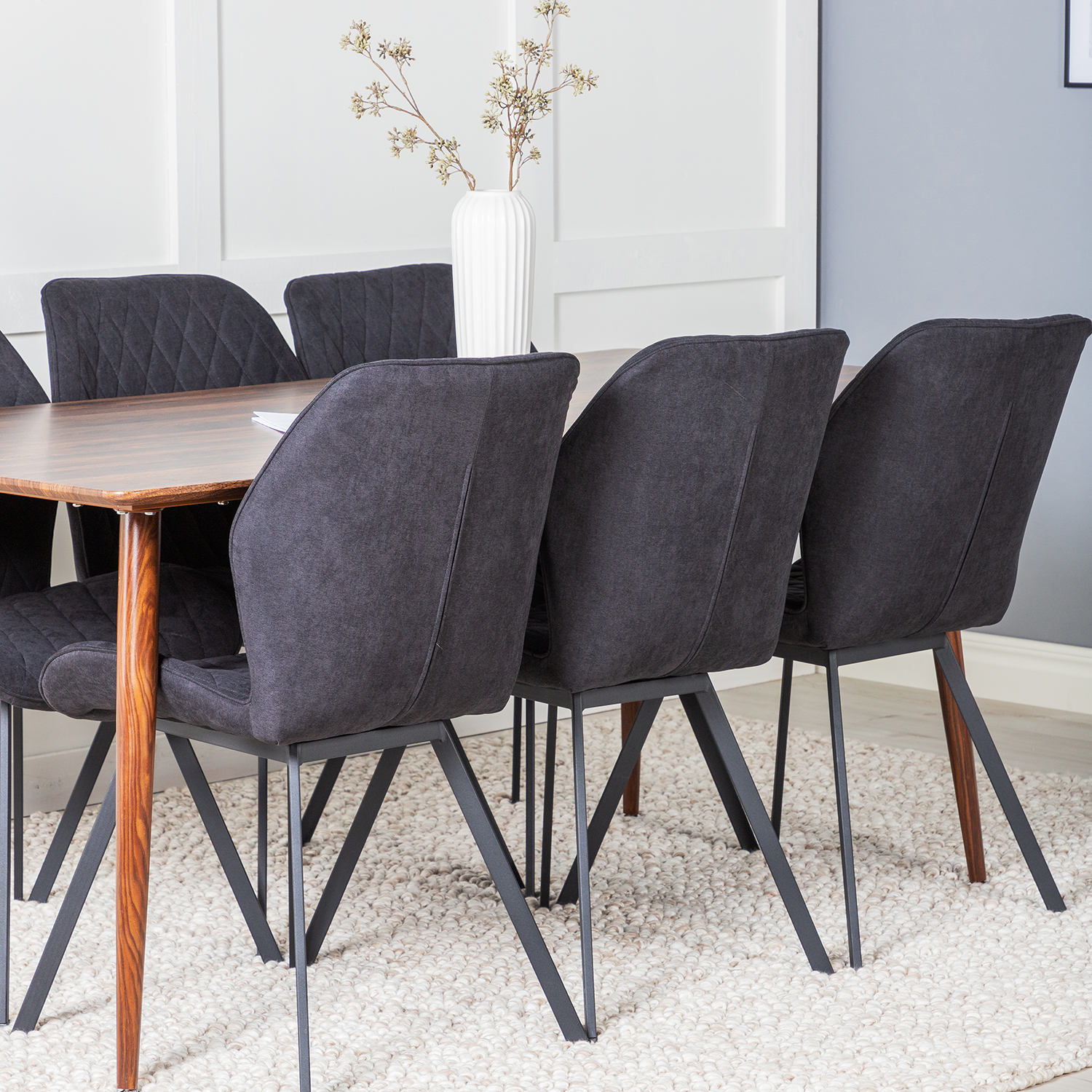 Matgrupp Venture Home Pobbie med 6 Geneva Stolar Polyestertyg