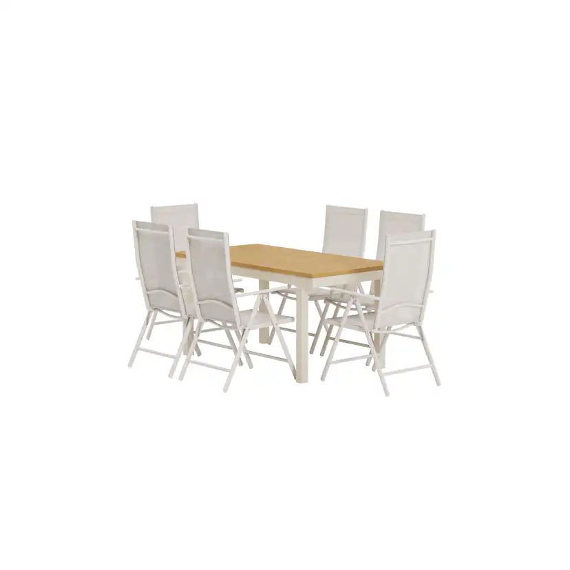 Matgrupp Utomhus Venture Home Panama 90x160 cm med 6 st Break Trädgårdsstolar