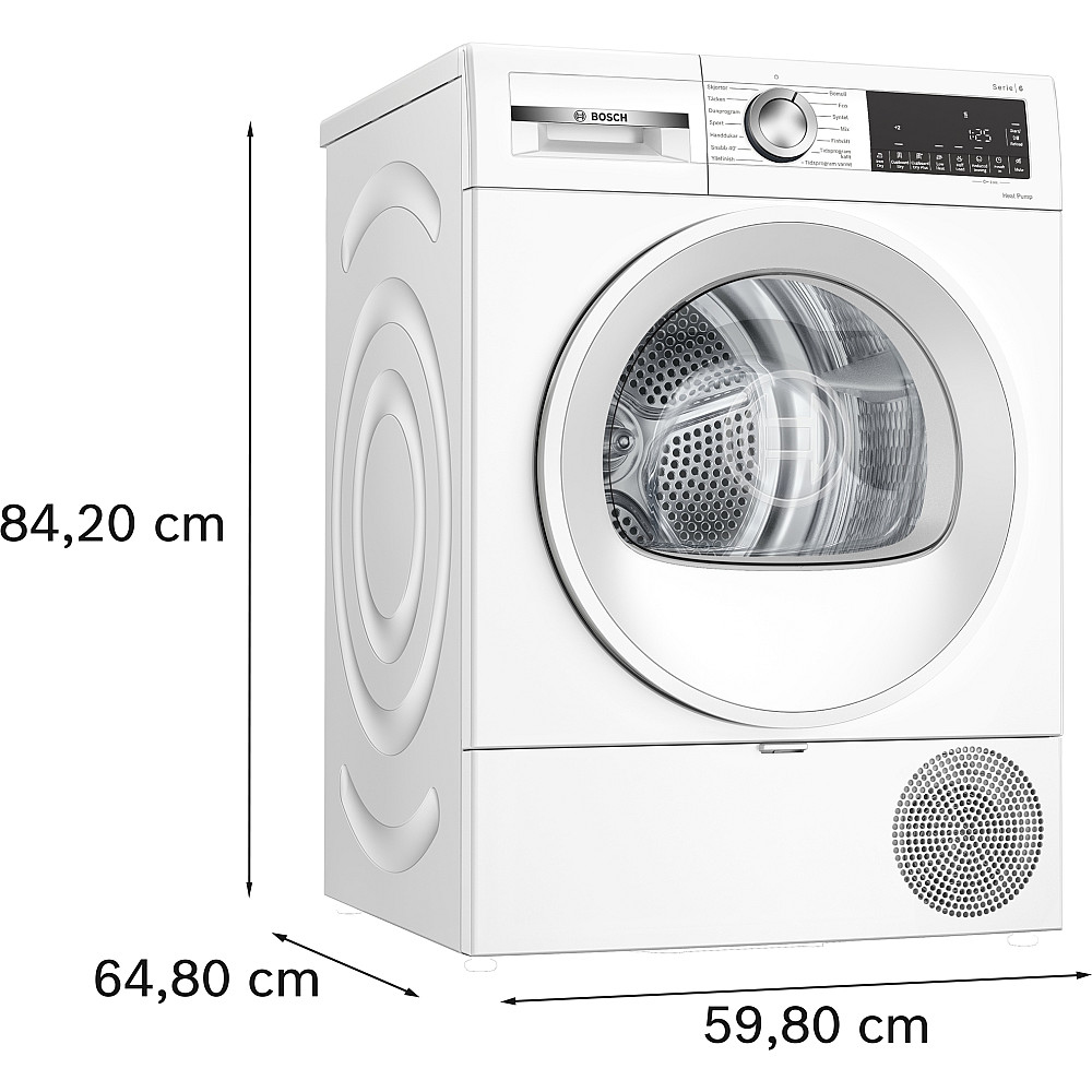 Tvättmaskin och Torktumlare Bosch WGG244ZMSN + WQG2420ASN Serie 6 Energisnål