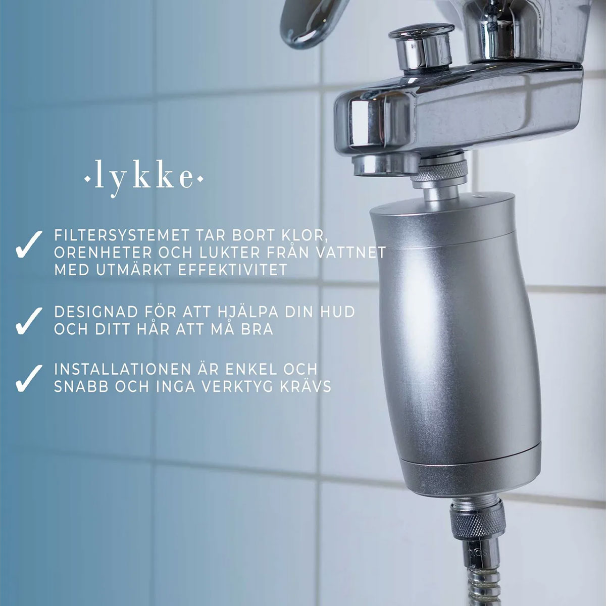 Lykke Duschfilter, silver Silver