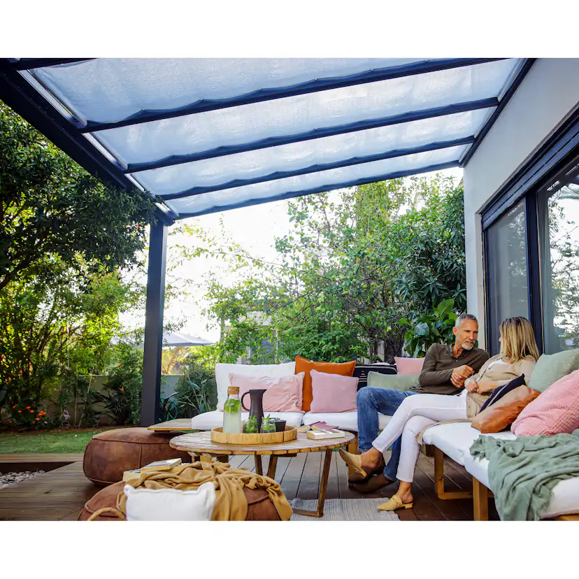 Gardinset Canopia by Palram Skuggkit Till Pergola Stockholm 3,4 x 8,1 m Vitt