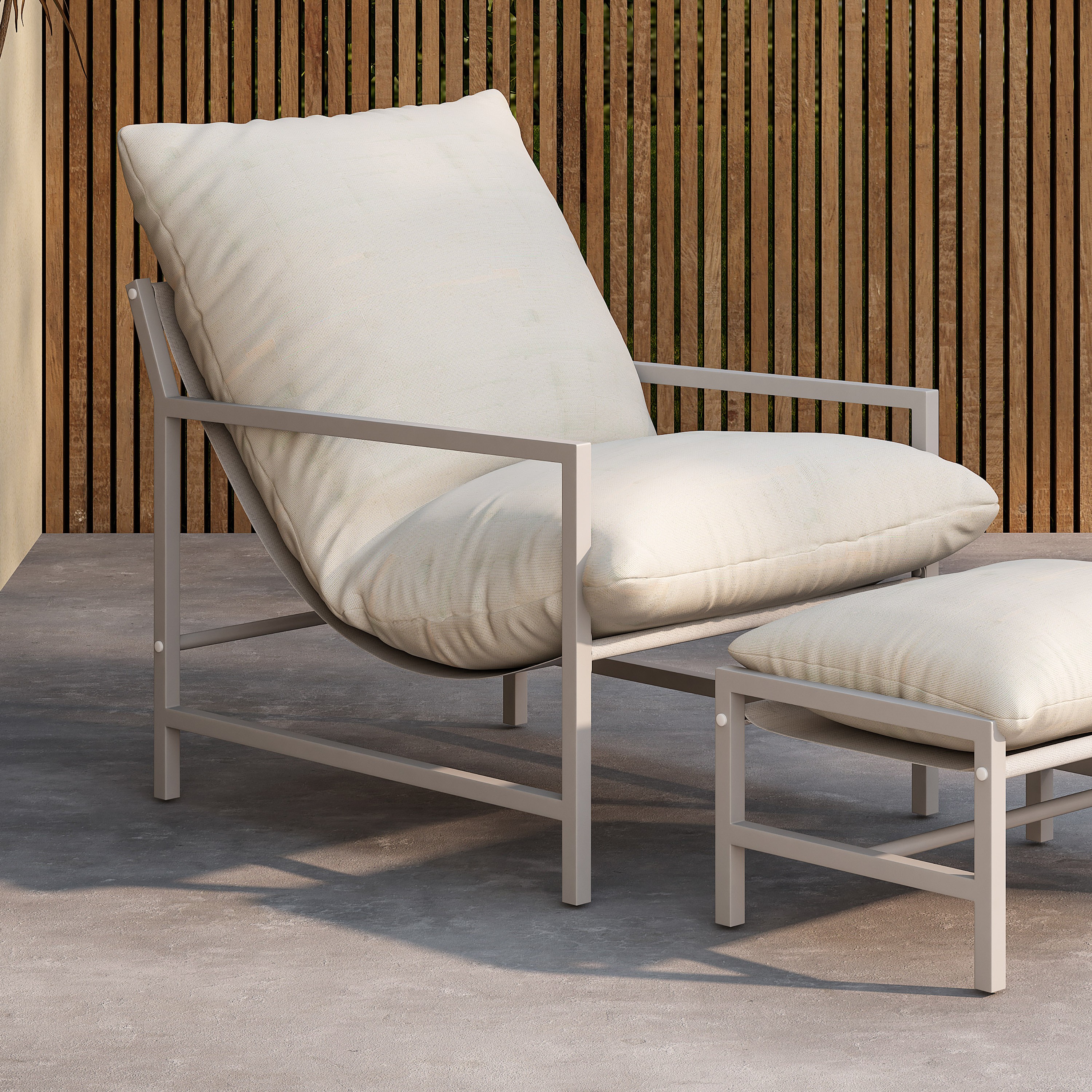 Corso Lounge Chair - Beige / Beige Beige