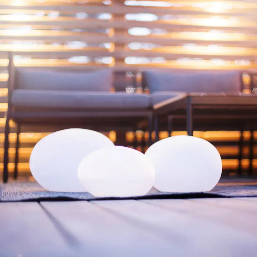 Solcellsdekoration Star Trading Globy Stone Twilight