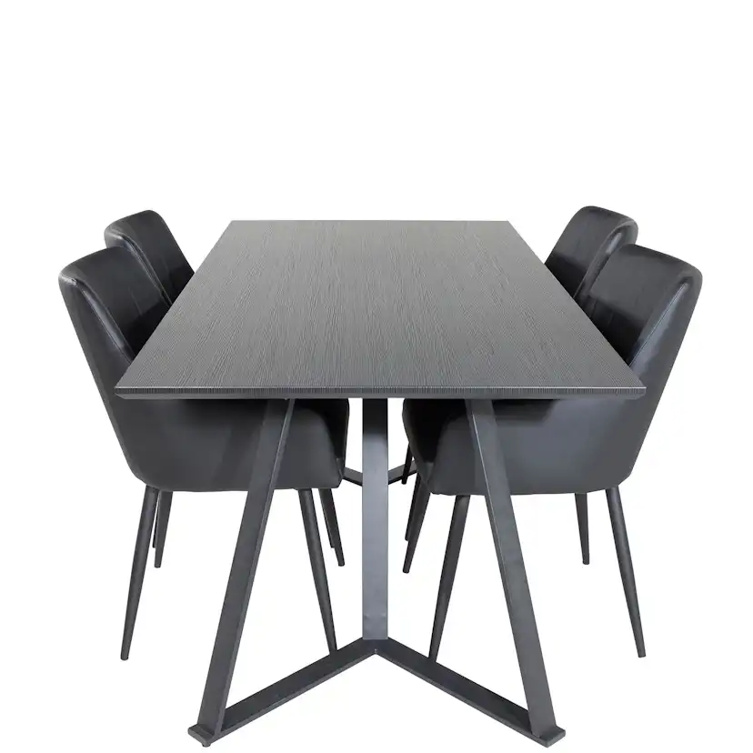 Matgrupp Venture Home Madde med 4 Corina Stolar Konstläder