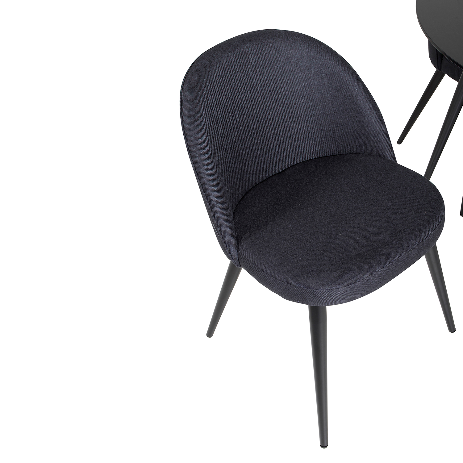 Matgrupp Venture Home Silvia med 4 Valentina Stolar Polyestertyg Runt