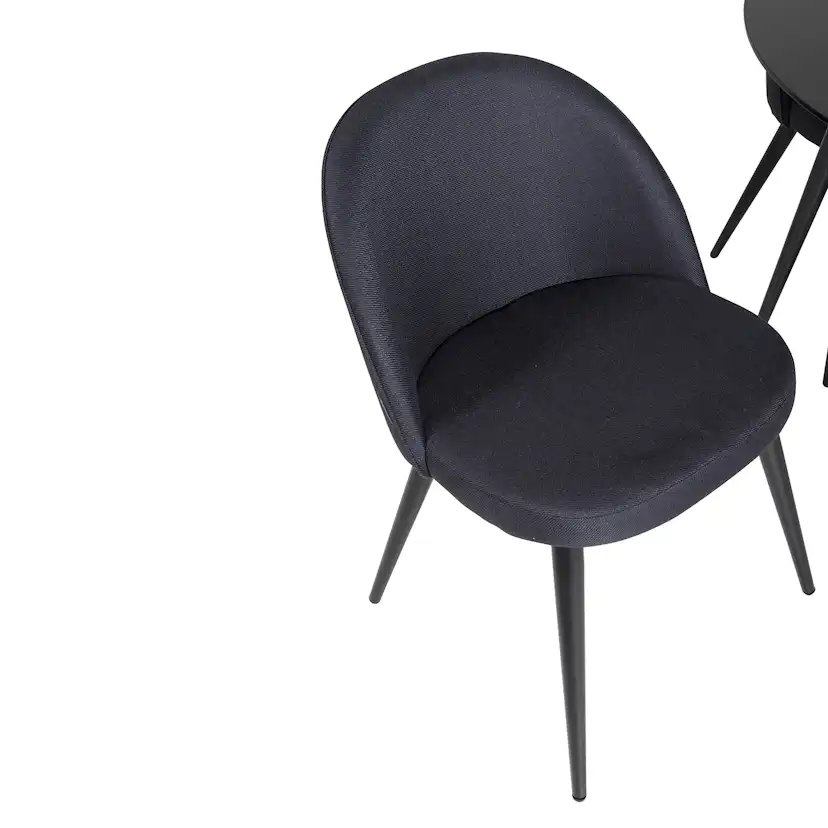 Matgrupp Venture Home Silvia med 4 Valentina Stolar Polyestertyg Runt