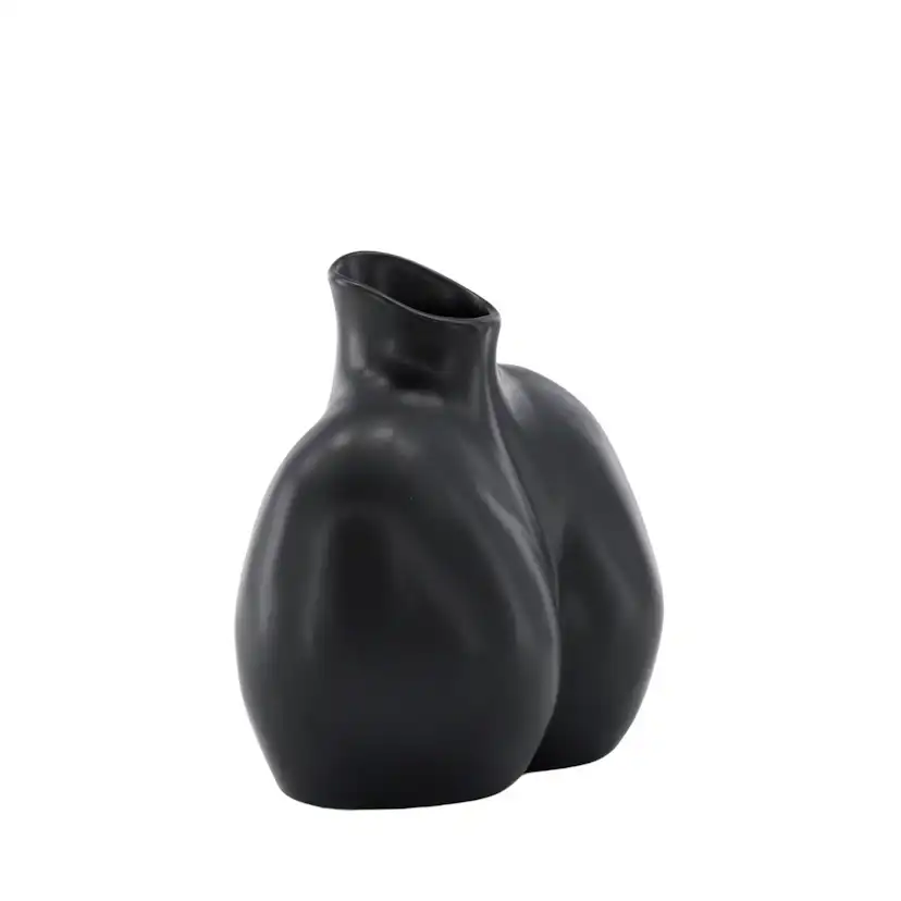 Harvey Vase - Matte Black - 17*10*15Hcm Svart