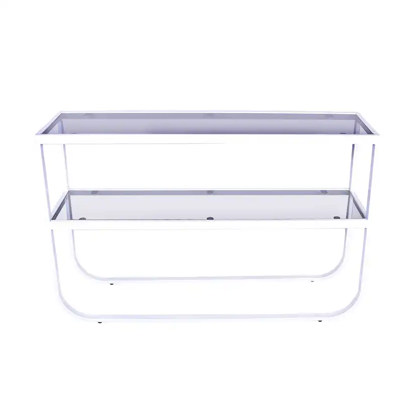 Roy - Sidobord - Metall och glas Vit