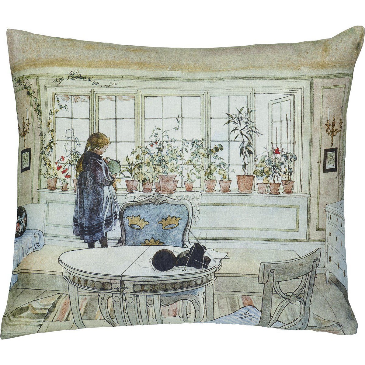 Kuddfodral Svanefors Carl Larsson Beige