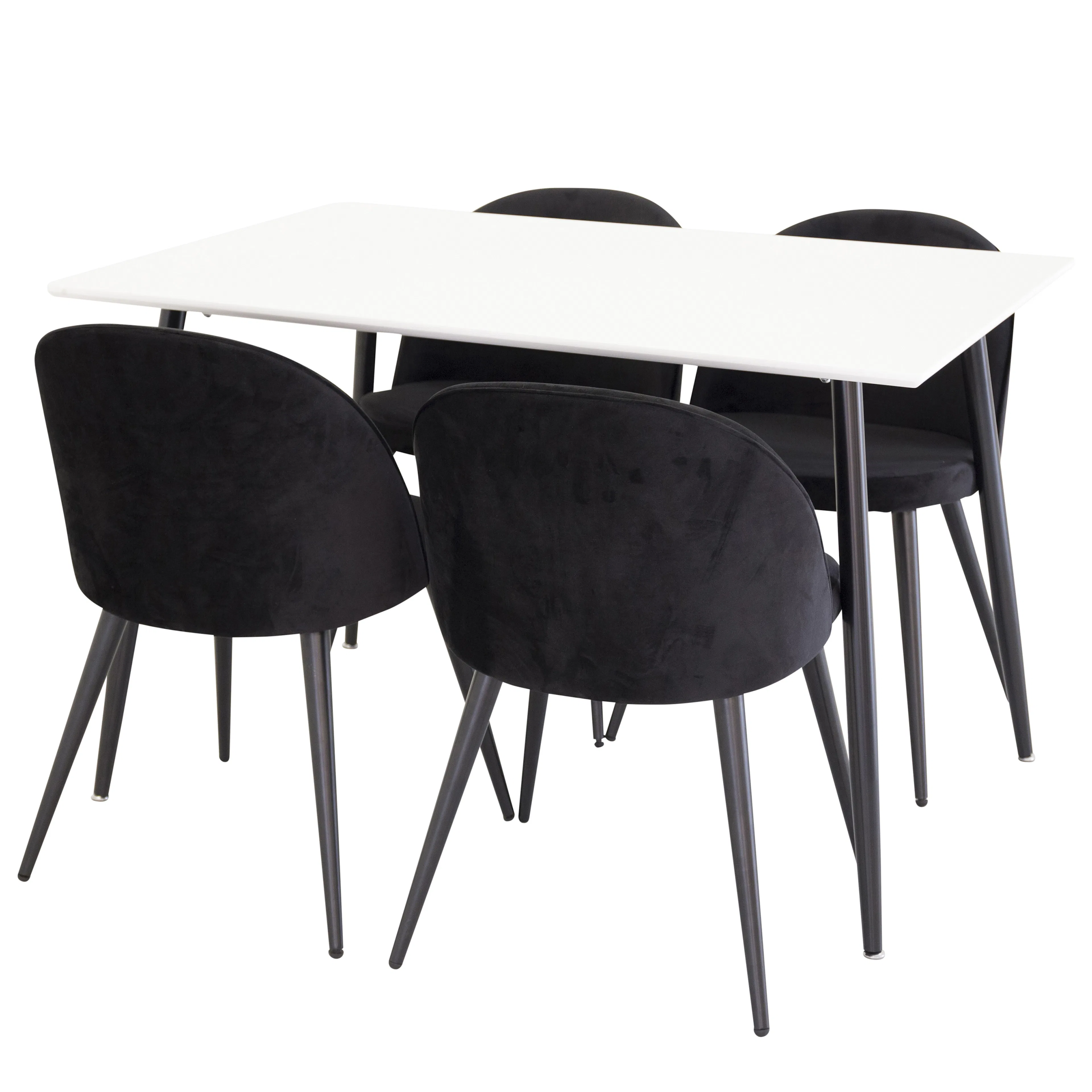 Matgrupp Venture Home Pobbie med 4 Stolar Valentina Sammet